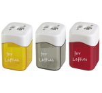 Sacapuntas m+r metalico para zurdos 2 usos con deposito colores surtidos