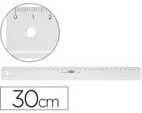 Regla m+r 30 cm plastico transparente