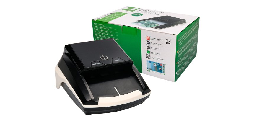 Detector y contador q-connect de billetes falsos con cargador electrico puerto usb actualizacion de divisas