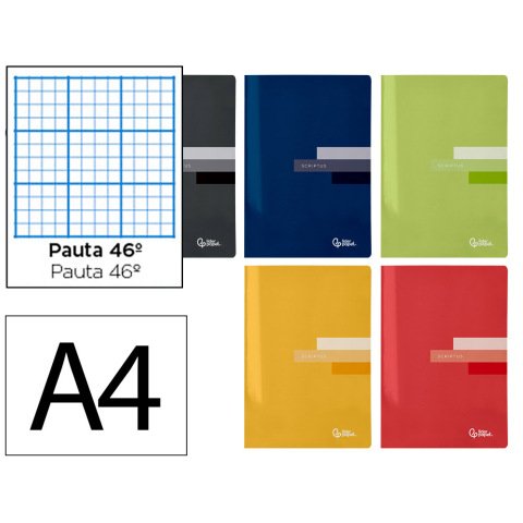 Libreta liderpapel scriptus a4 48 hojas 90gr rayado nº46
