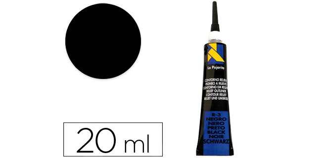 Contorno relieve negro r-3 la Pajarita