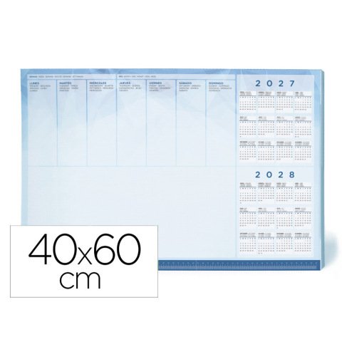 Planning sobremesa semanal liderpapel 40x60 cm 50 hojas 90 g 2027-2028