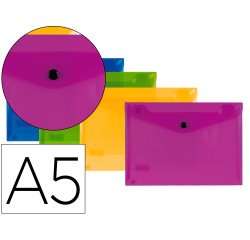 Carpeta liderpapel dossier broche polipropileno din a5 pack de 4 colores surtidos