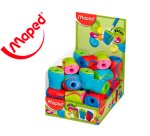 Sacapuntas maped plastico boogy 1 uso con deposito colores surtidos