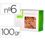 Gomillas elasticas q-connect 100 gr numero 6 60 x 2 mm
