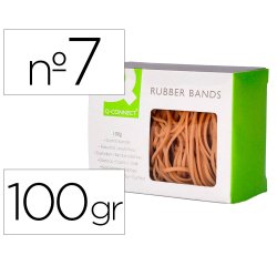 Gomillas elasticas q-connect 100 gr numero 7 70 x 2 mm