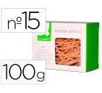 Gomillas elasticas q-connect 100 gr numero 15 150 x 2 mm