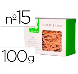 Gomillas elasticas q-connect 100 gr numero 15 150 x 2 mm
