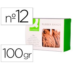 Gomillas elásticas q-connect 100 g número 12 120 x 2 mm