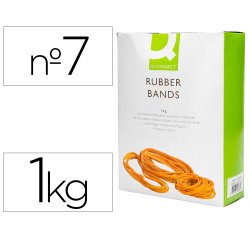 Gomillas elasticas q-connect 1000 gr numero 7 70 x 2 mm
