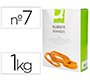 Gomillas elasticas q-connect 1000 gr numero 7 70 x 2 mm
