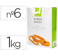 Gomillas elasticas q-connect 1000 gr numero 6 60 x 2 mm