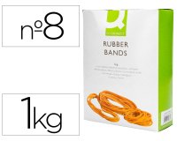 Gomillas elasticas q-connect 1000 gr numero 8 80 x 2 mm