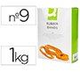 Gomillas elasticas q-connect 1000 gr numero 9 90 x 2 mm
