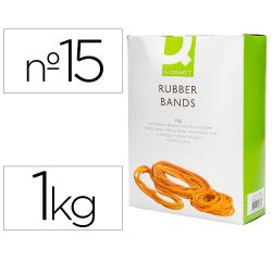 Gomillas elasticas q-connect 1000 gr numero 15 150 x 2 mm