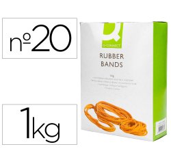 Gomillas elasticas q-connect 1000 gr numero 20 200 x 2 mm