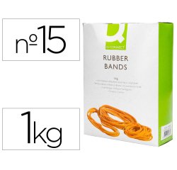 Bandas elasticas q-connect 1000 gr 150 x 9 mm numero 15