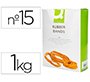 Bandas elasticas q-connect 1000 gr 150 x 9 mm numero 15