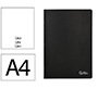 Libreta liderpapel tapa negra a4 80 hojas 60gr liso con doble margen