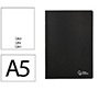 Libreta liderpapel tapa negra a5 80 hojas 60gr liso con doble margen