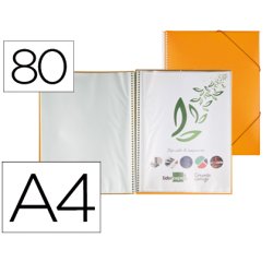 Carpeta liderpapel escaparate con espiral y fundas polipropileno din a4