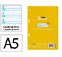 Recambio liderpapel 4º / A5+ pautaguia 100 hojas 75 g cuadriculado pautado 4 mm con margen 6 taladros