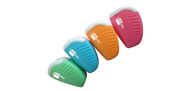 Sacapuntas liderpapel plastico 1 uso con deposito colores surtidos