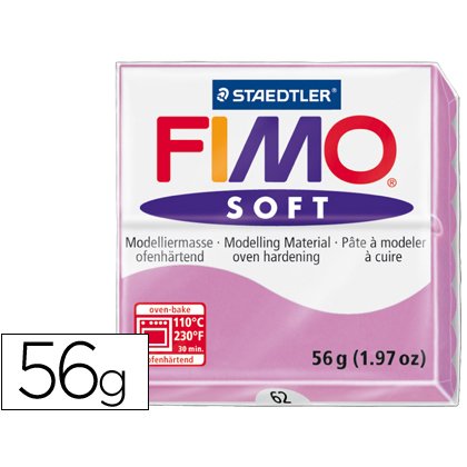 Pasta staedtler fimo soft 57 gr color violeta claro