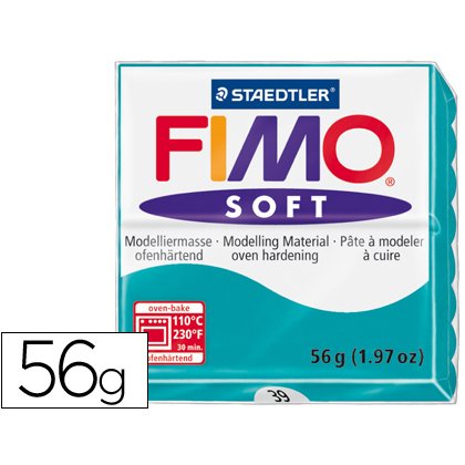 Pasta staedtler fimo soft 57 gr color verde menta