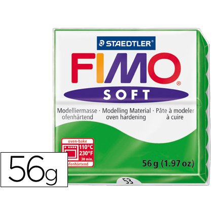 Pasta staedtler fimo soft 57 gr color verde tropical