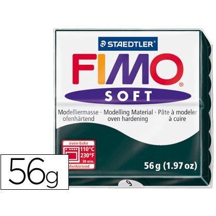 Pasta staedtler fimo soft 57 gr color negro
