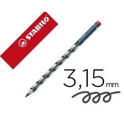 Lapices de grafito stabilo easygraph ergonomico para ambidiestros mina 3,15 mm hb