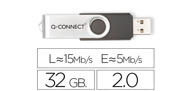 Memoria usb q-connect flash 32 gb 2.0