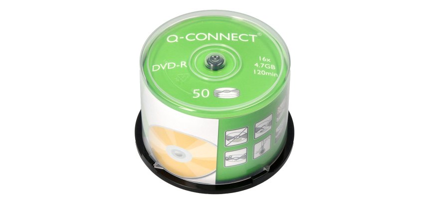 Dvd-r q-connect capacidad 4,7gb duracion 120min velocidad 16x bote de 50 unidades