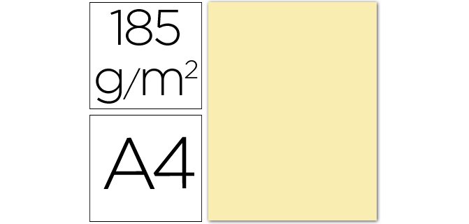 Cartulina A4 185 g Guarro - Paquete de 50