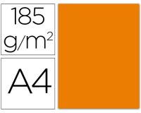 Cartulina guarro din a4 naranja 185 gr paquete 50 hojas