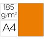 Cartulina guarro din a4 naranja 185 gr paquete 50 hojas