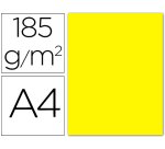 Cartulina guarro din a4 amarillo canario 185 gr paquete 50 hojas