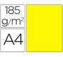 Cartulina guarro din a4 amarillo canario 185 gr paquete 50 hojas
