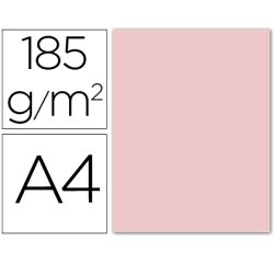 Cartulina guarro din a4 rosa 185 gr paquete 50 hojas