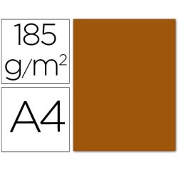 Cartulina guarro din a4 marron chocolate 185 gr paquete 50 hojas
