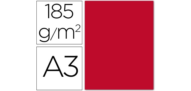 Cartulina de colores A3 185 g Guarro - Paquete de 50