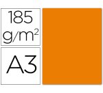 Cartulina guarro din a3 naranja 185 gr paquete 50 hojas
