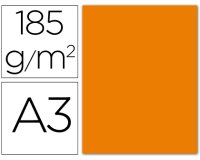 Cartulina guarro din a3 naranja 185 gr paquete 50 hojas
