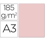 Cartulina guarro din a3 rosa 185 gr paquete 50 hojas