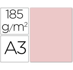 Cartulina guarro din a3 rosa 185 gr paquete 50 hojas