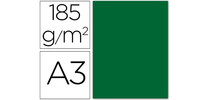 Cartulina de colores A3 185 g Guarro - Paquete de 50