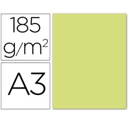 Cartulina guarro din a3 verde manzana 185 gr paquete 50 hojas