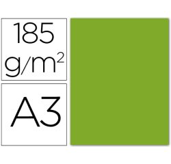Cartulina guarro din a3 verde amazona 185 gr paquete 50 hojas