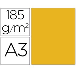 Cartulina guarro din a3 oro 185 g paquete de 50 hojas